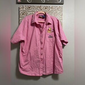 Disney Winnie the Pooh Vintage Pink Short Sleeve Shirt